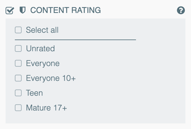Content rating insights — 42matters Explorer